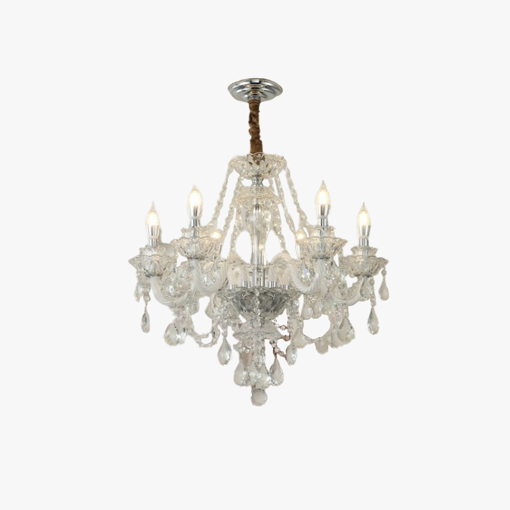 Silva French Crystal Metal Chandelier Living Room Dining Room - Letslighting