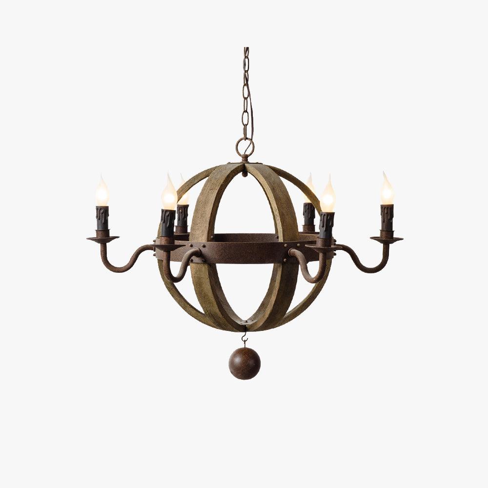 EpochRustic Pendant Light Wood Metal Corridor Restaurant - Letslighting