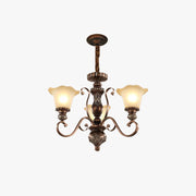 Arisha Retro Flower Pendant Light Metal Glass Living Room Bedroom - Letslighting