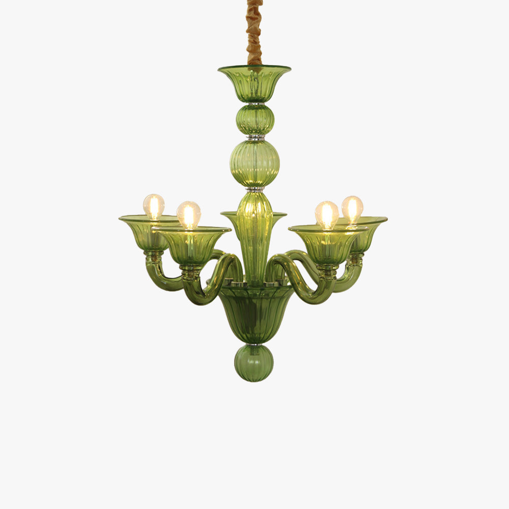 Silva Retro Chandelier Metal Glass Dining Room Living Room - Letslighting