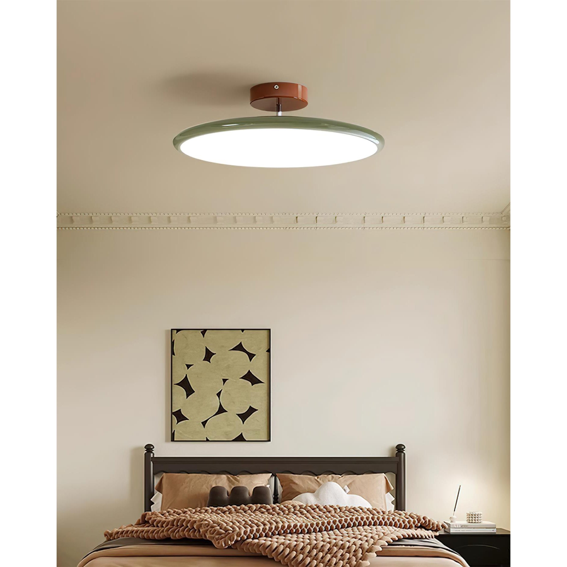Azorila Modern Minimalist Green Metal Ceiling Lamp - Lamp Copper