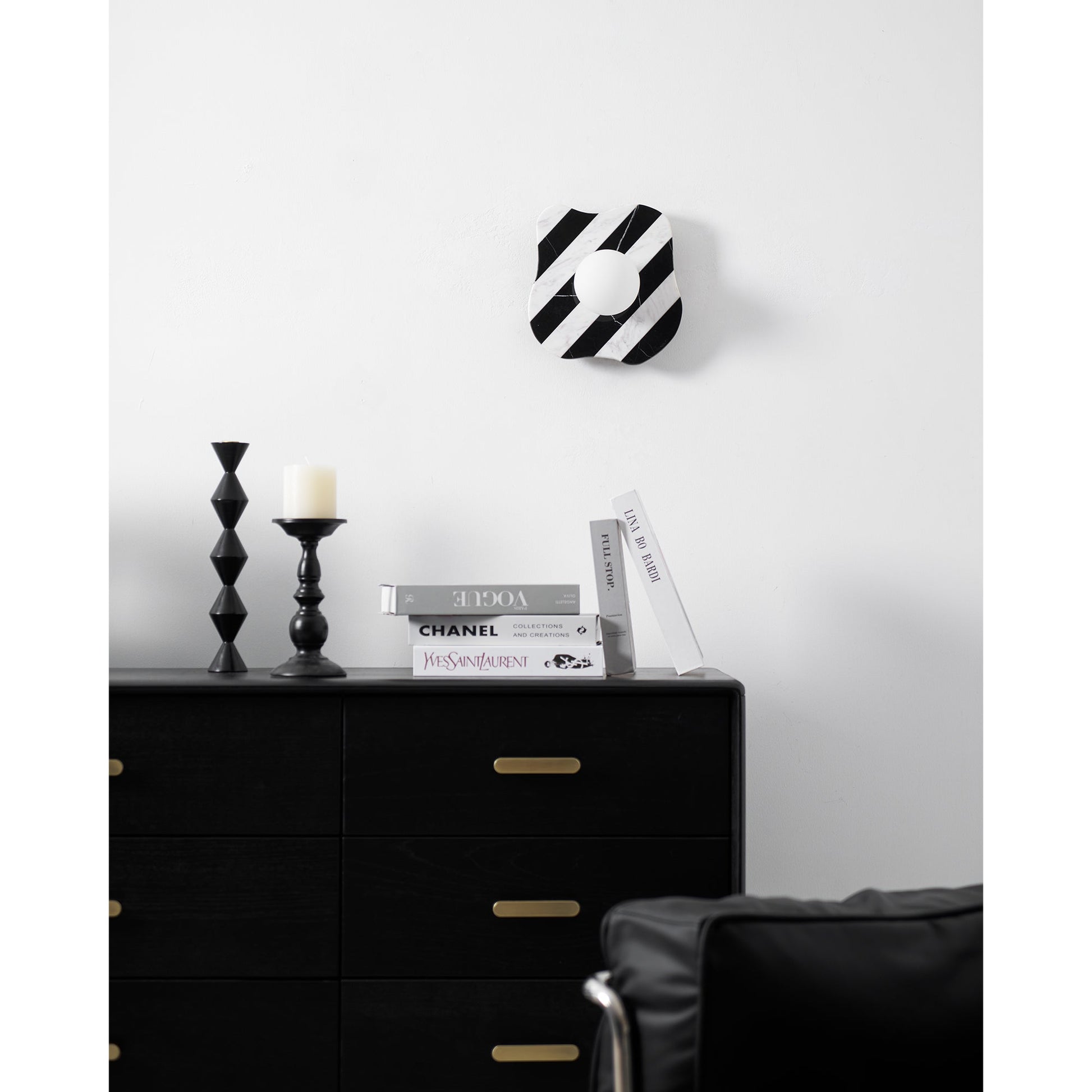 Curinis Individual Creativity Zebra Marble Glass Wall Lamp - Lamp Copper