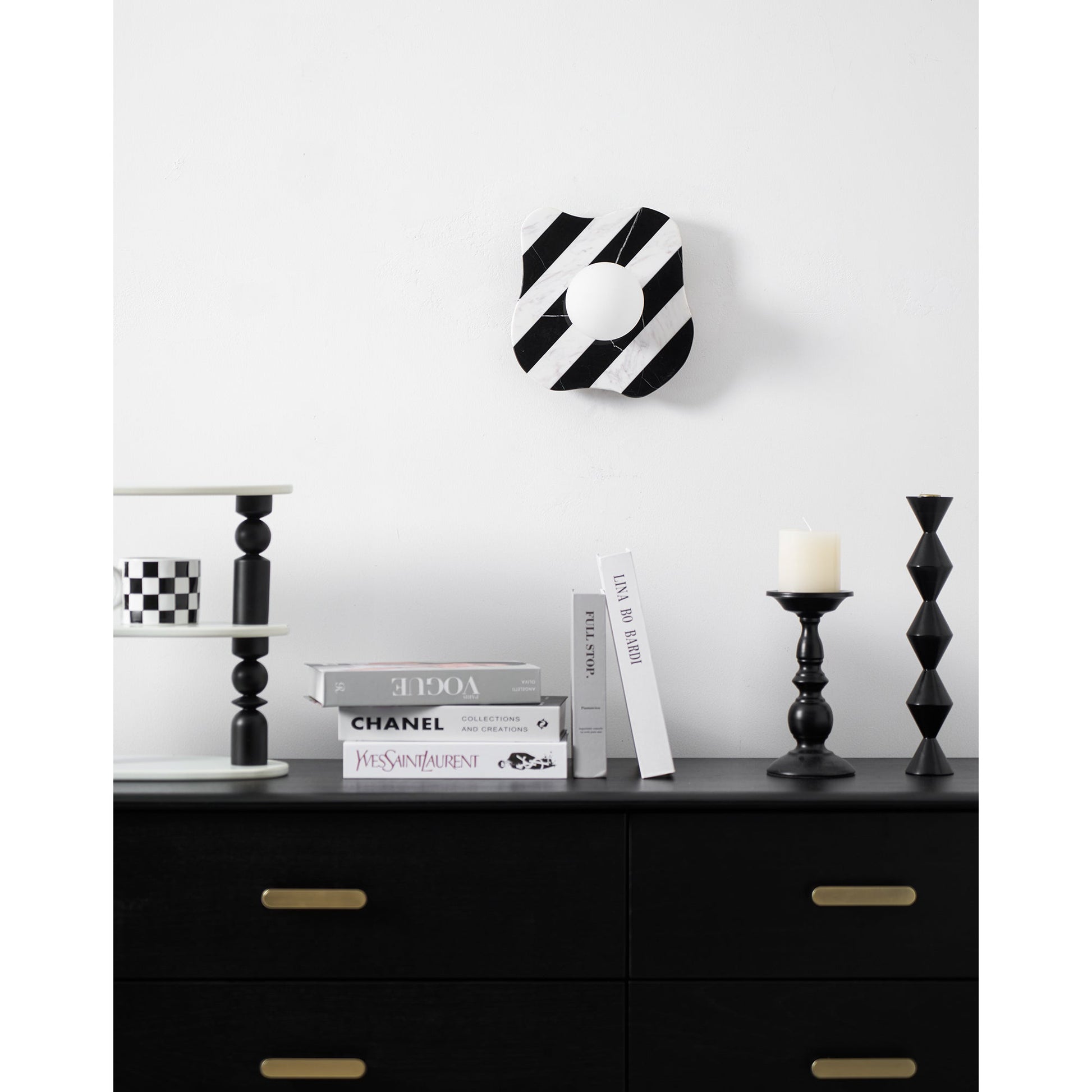 Curinis Individual Creativity Zebra Marble Glass Wall Lamp - Lamp Copper