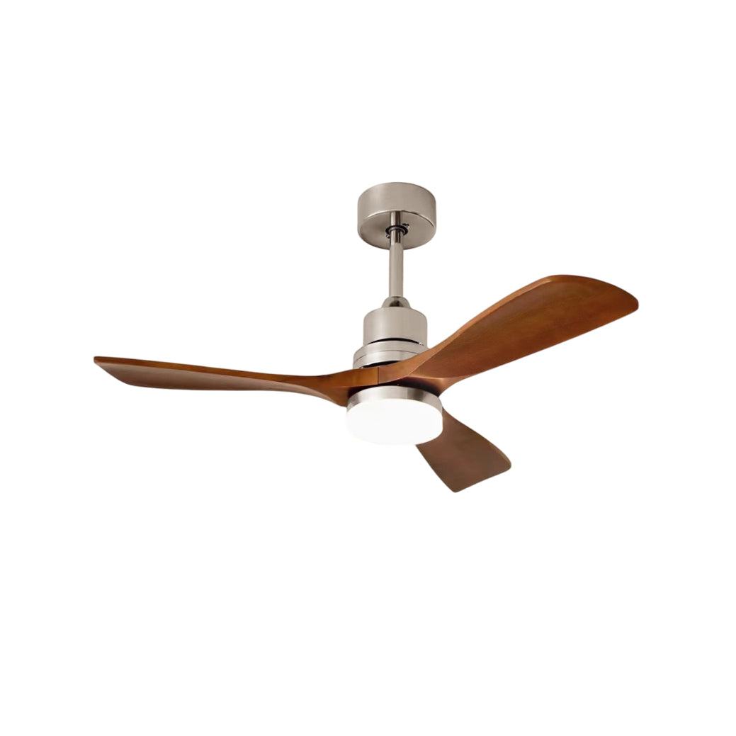 Zesolila Premium Natural Wooden Fan Ceiling Light - Lamp Copper