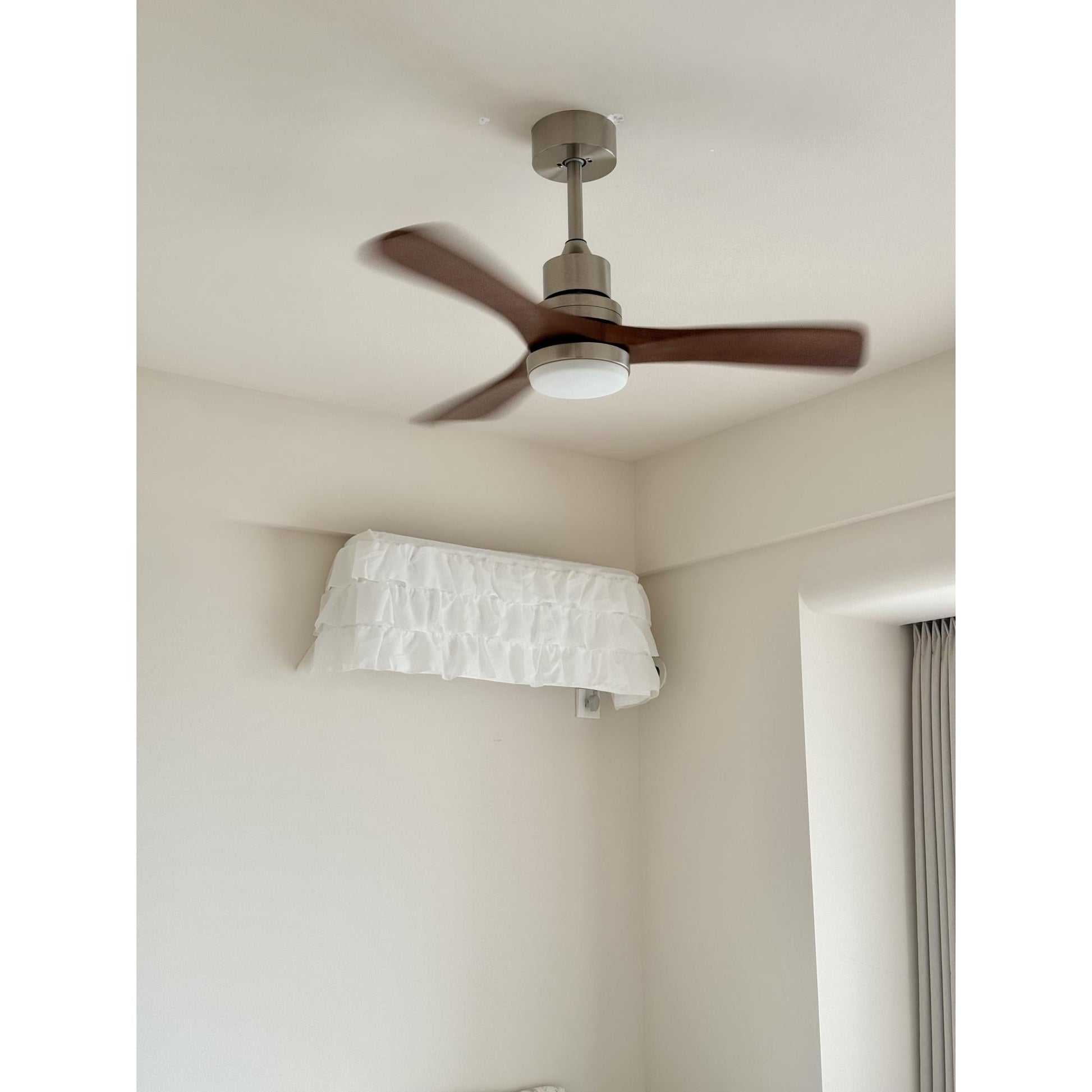 Zesolila Premium Natural Wooden Fan Ceiling Light - Lamp Copper