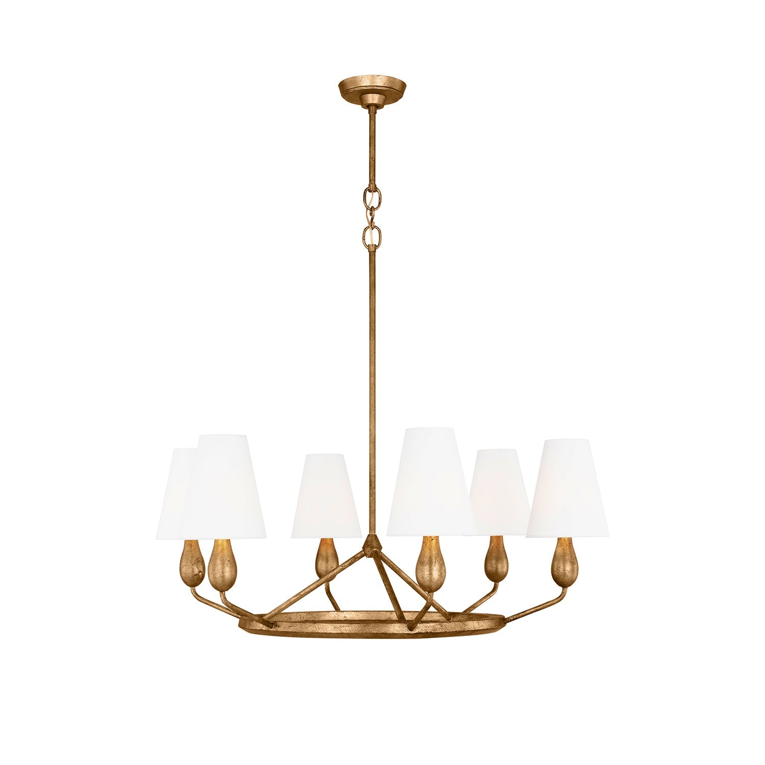 Avlaeir Vintage Industrial Brass Fabric Chandelier - Lamp Copper