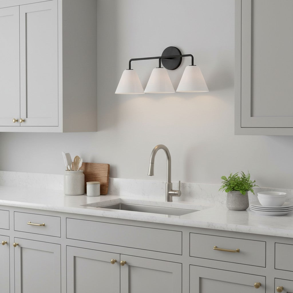 Cone Wall Sconce Milk Glass Living Room