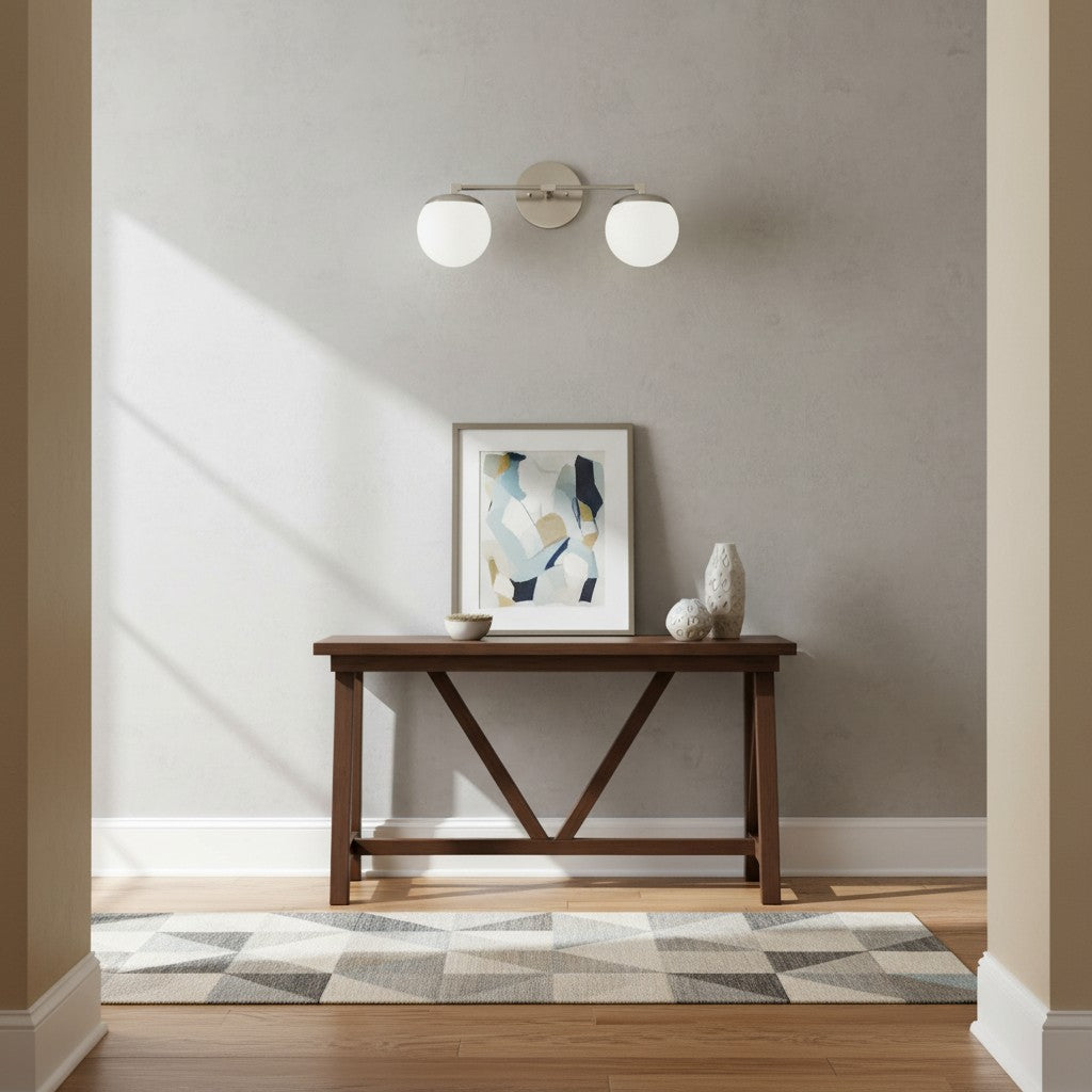Pearl Milk Glass  Brass Wall Sconce Bathroom