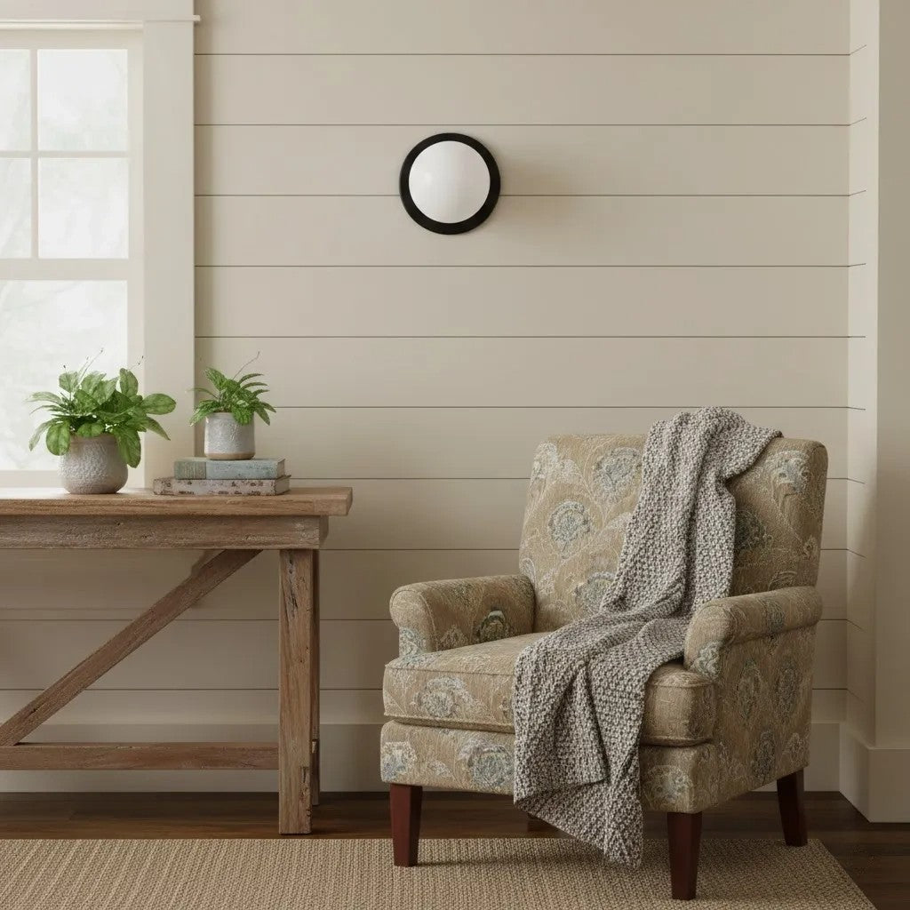 Pearl Milk Glass Modern Globe Wall Sconce