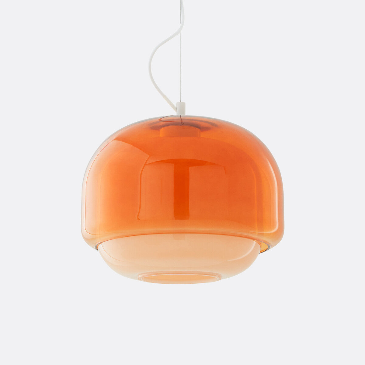 Orbit Modern Mushroom Pendant Light Colored Glass