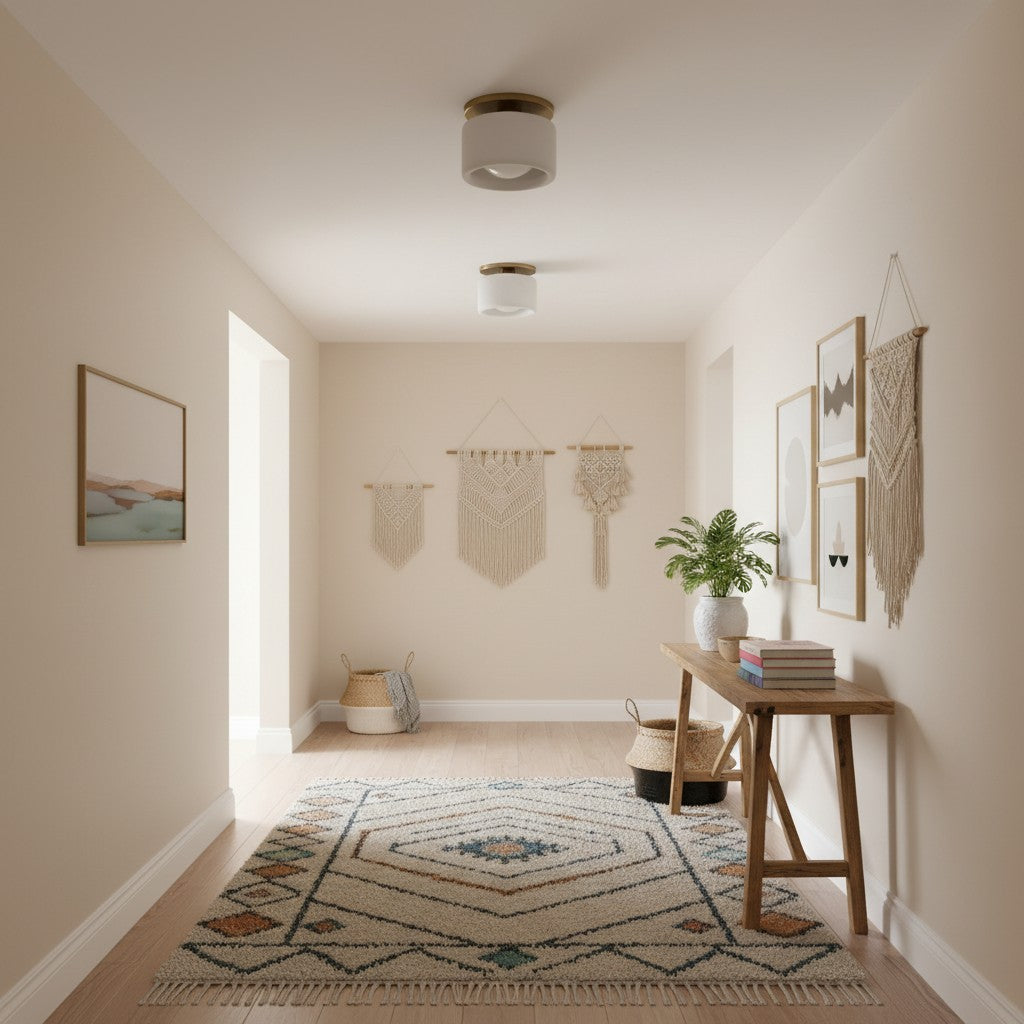 Kiln Porcelain Drum Ceiling Light