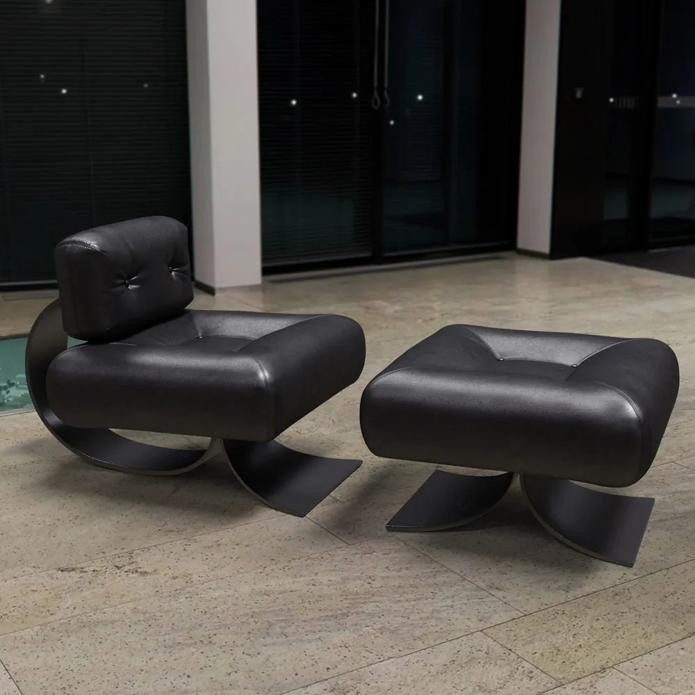 Claude Set of 2 - Funky Furniture Black Chairs for Stylish Living Spaces