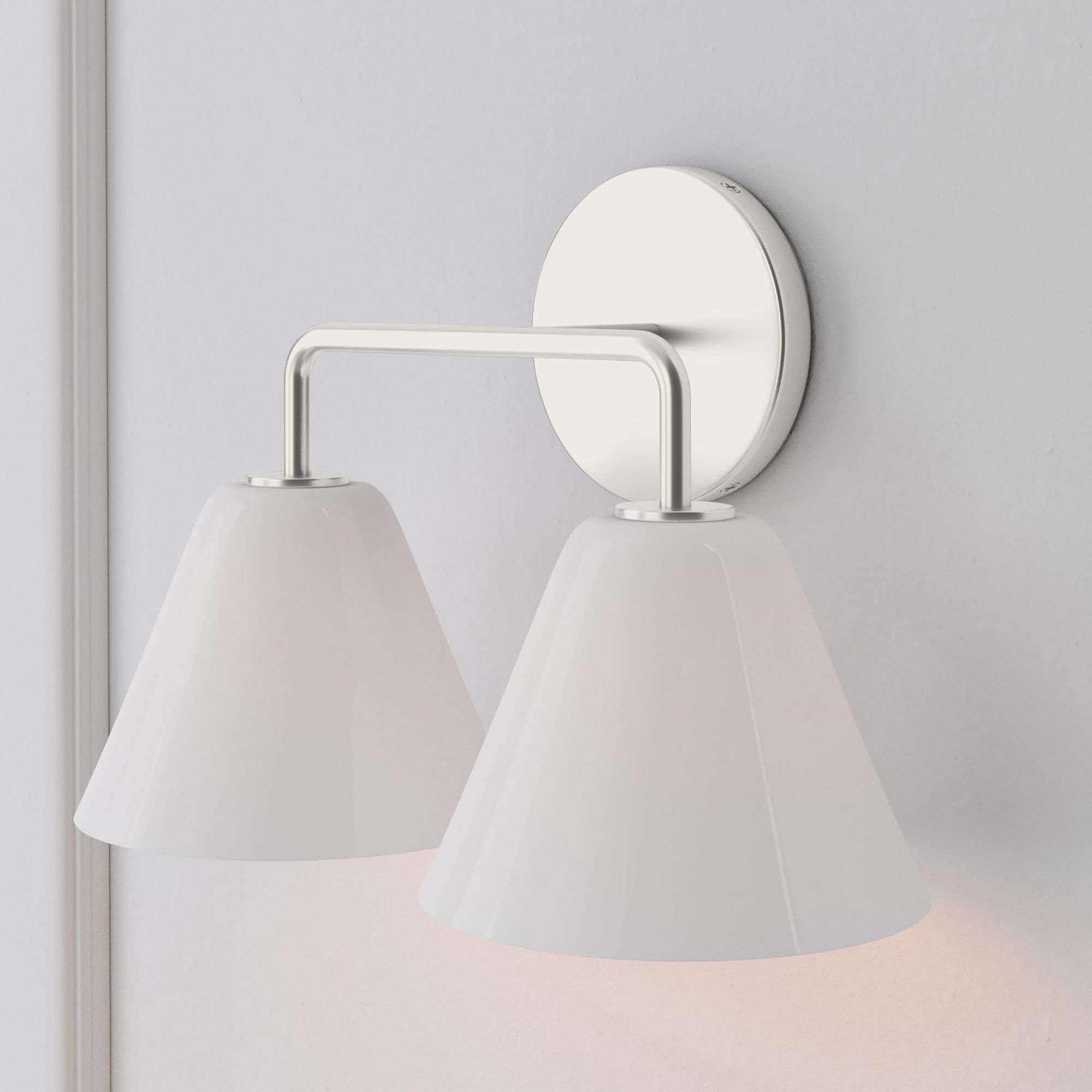 Cone Wall Sconce Milk Glass Living Room