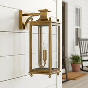 Guard  Wall Lamp  Brass Glass Outdoor