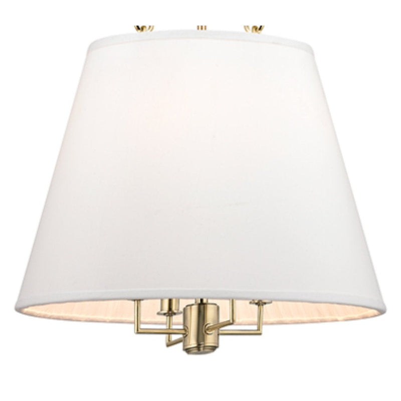 Violet Aged Brass Linen Shade Pendant