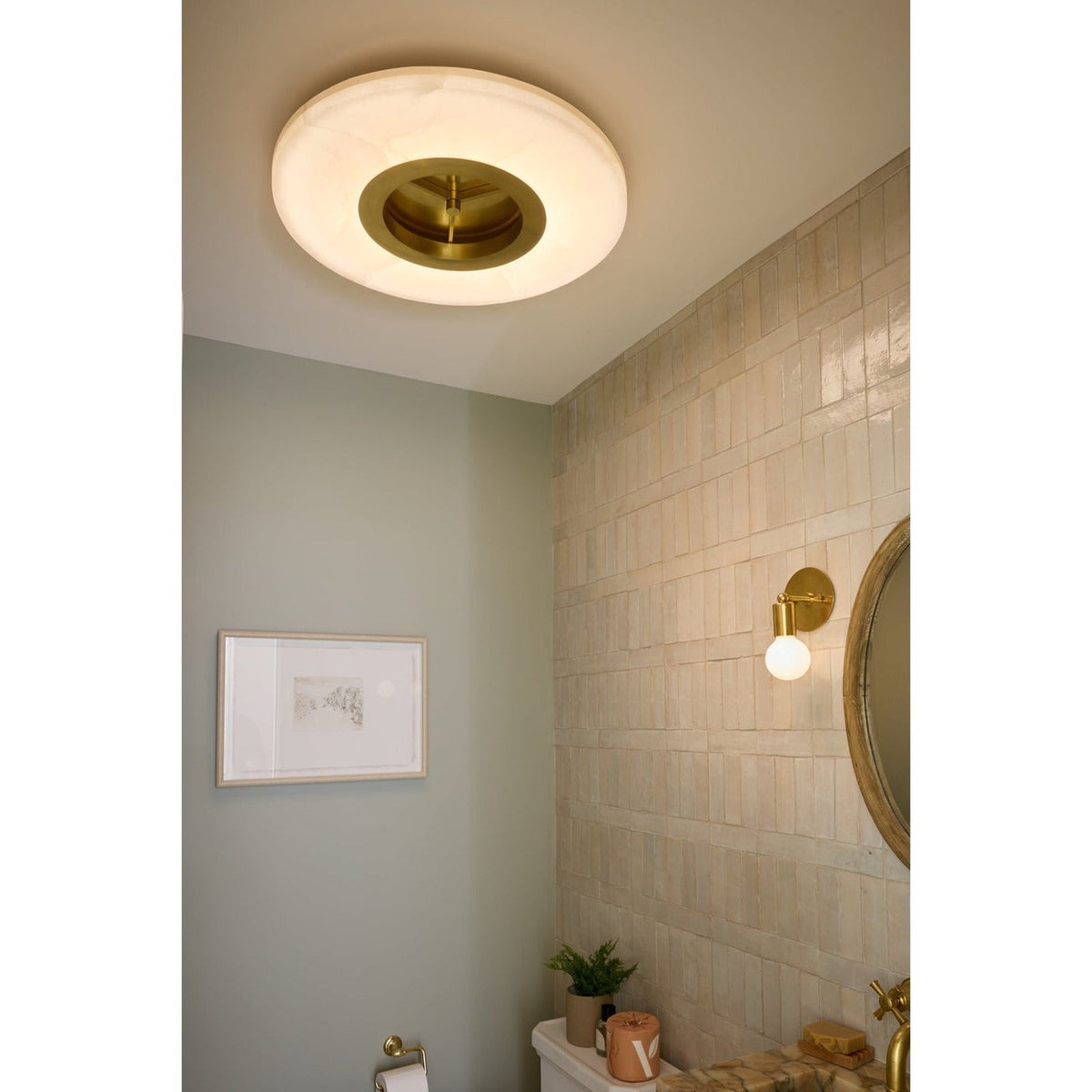 Francis Alabaster Flush Mount