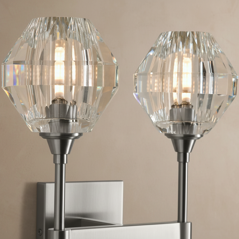 Margaux Double Sconce in Nickel