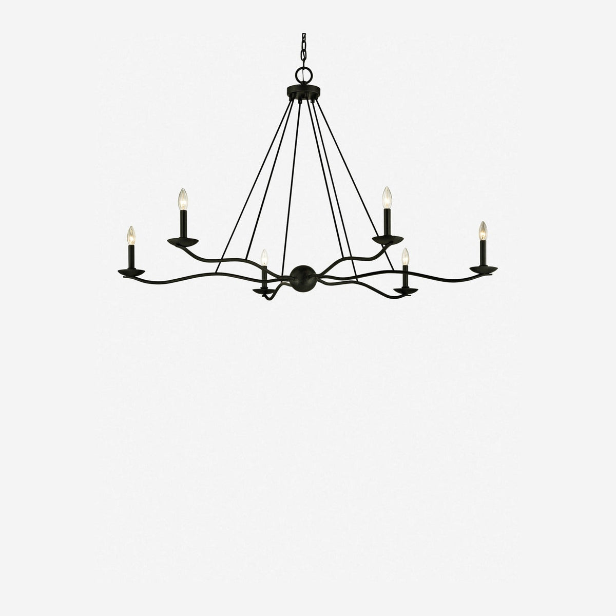 Amaranth Forged Iron Chandelier 6-Light