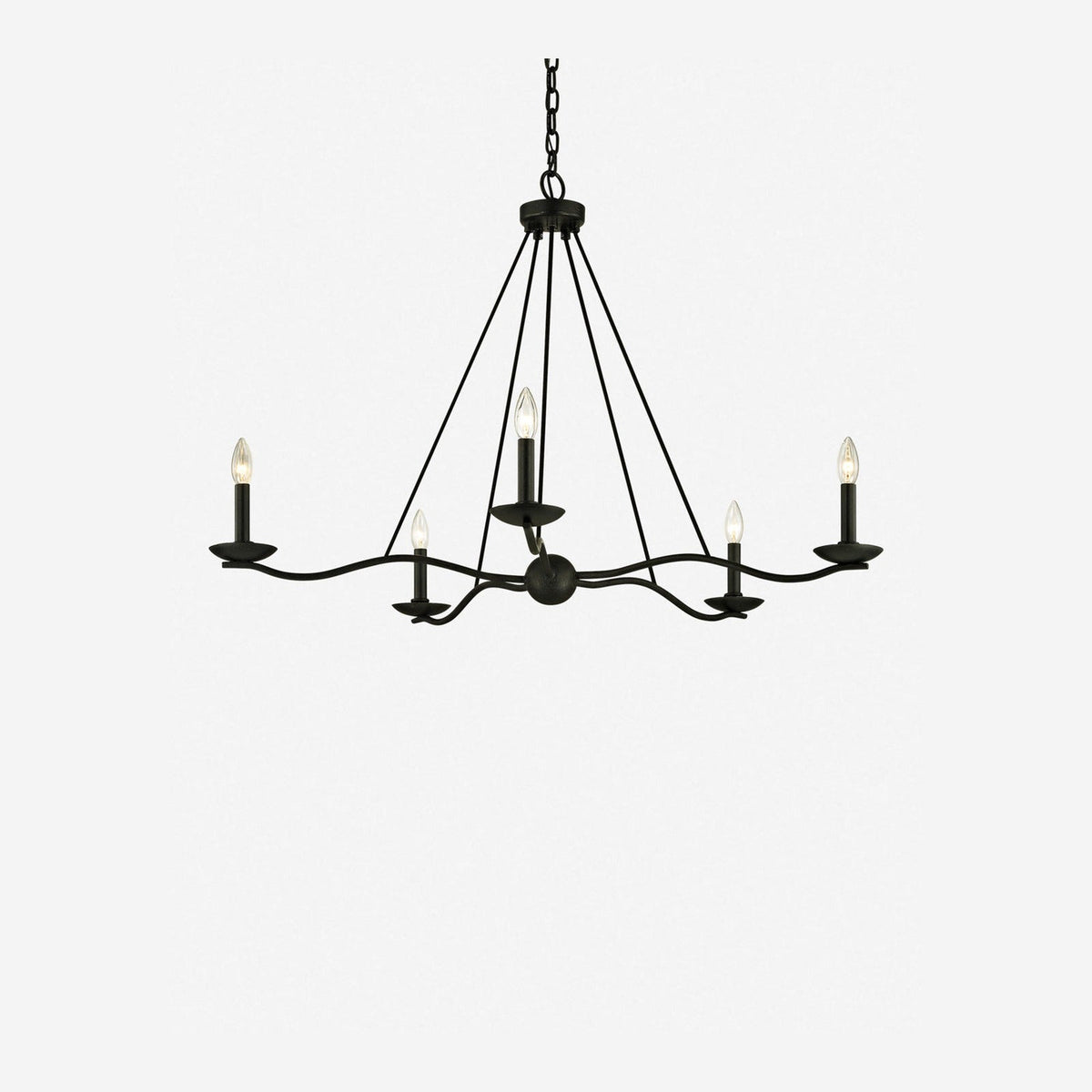 Amaranth Forged Iron Chandelier 6-Light
