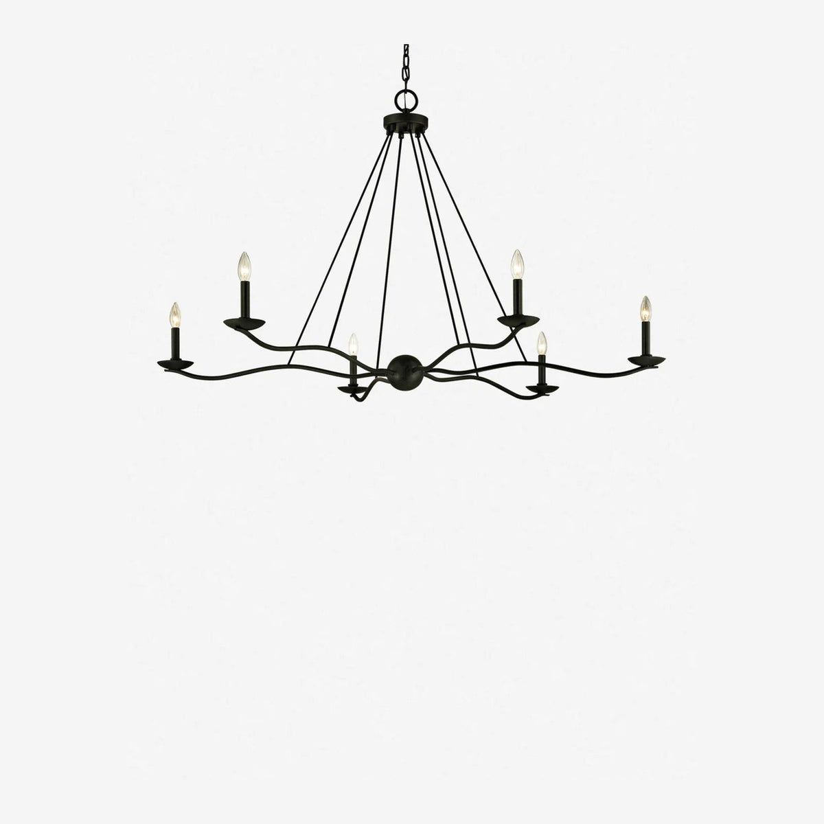 Amaranth Forged Iron Chandelier 6-Light