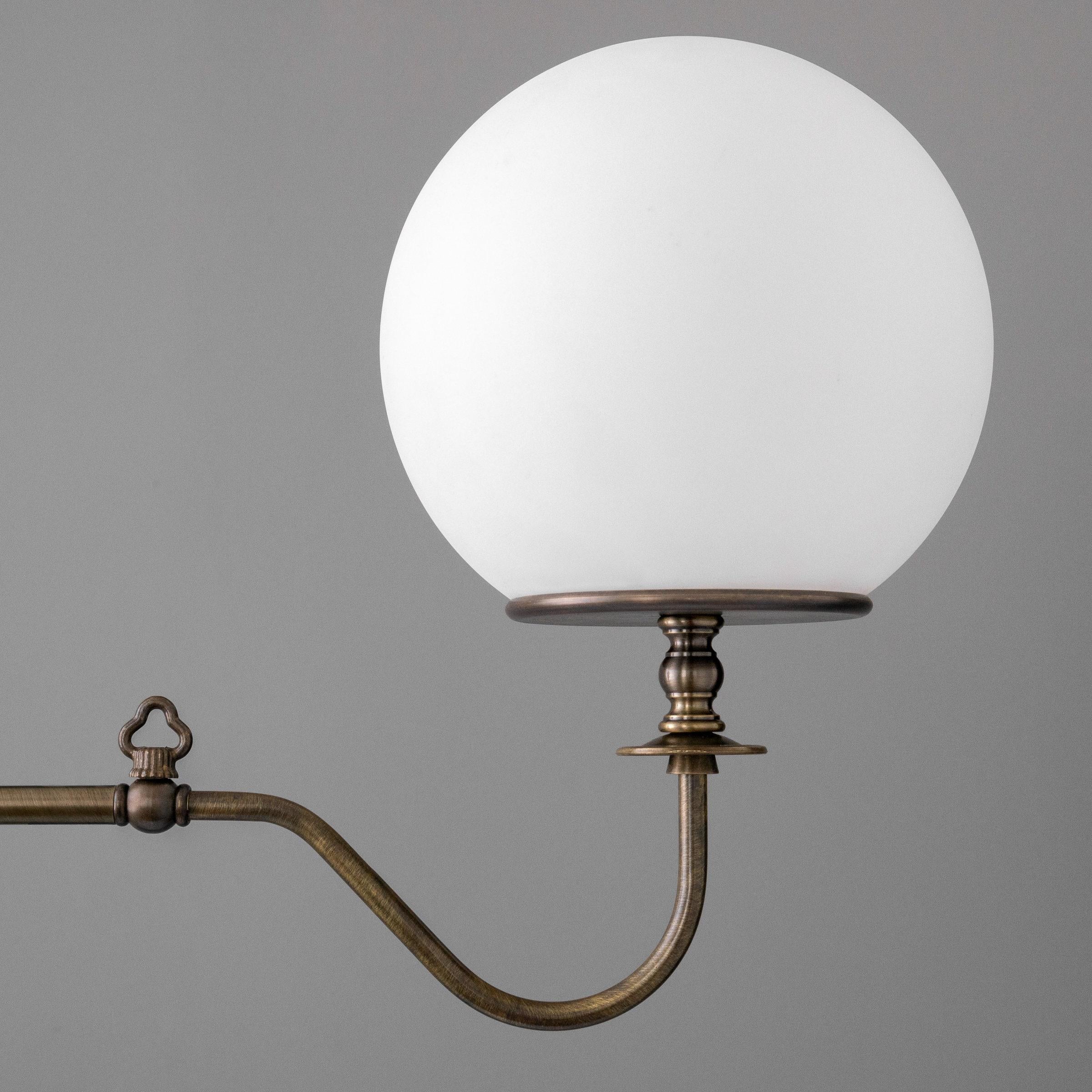 Pearl Glass Brass Chandelier