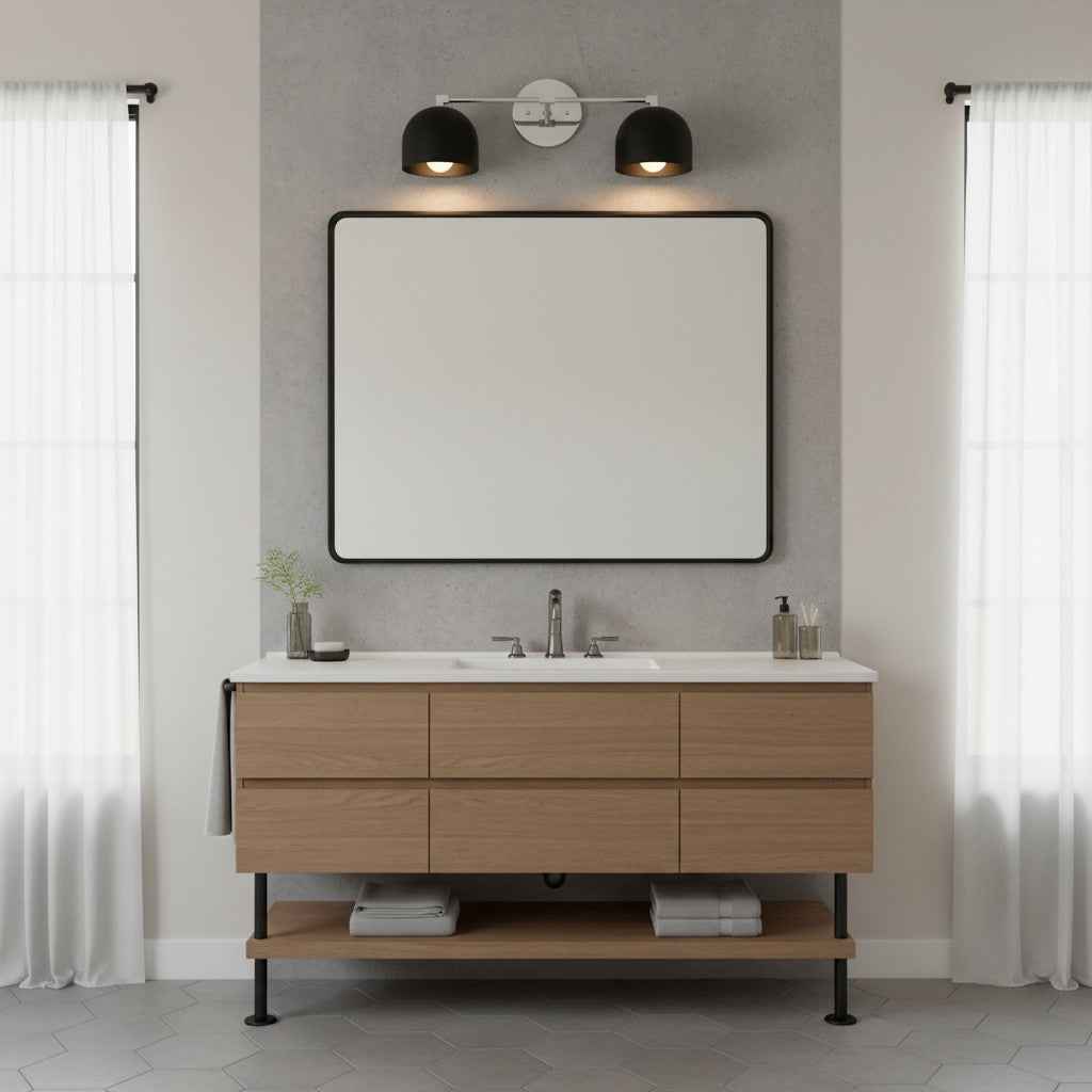 Chroma Dome Brass Wall Sconce Modern Bathroom
