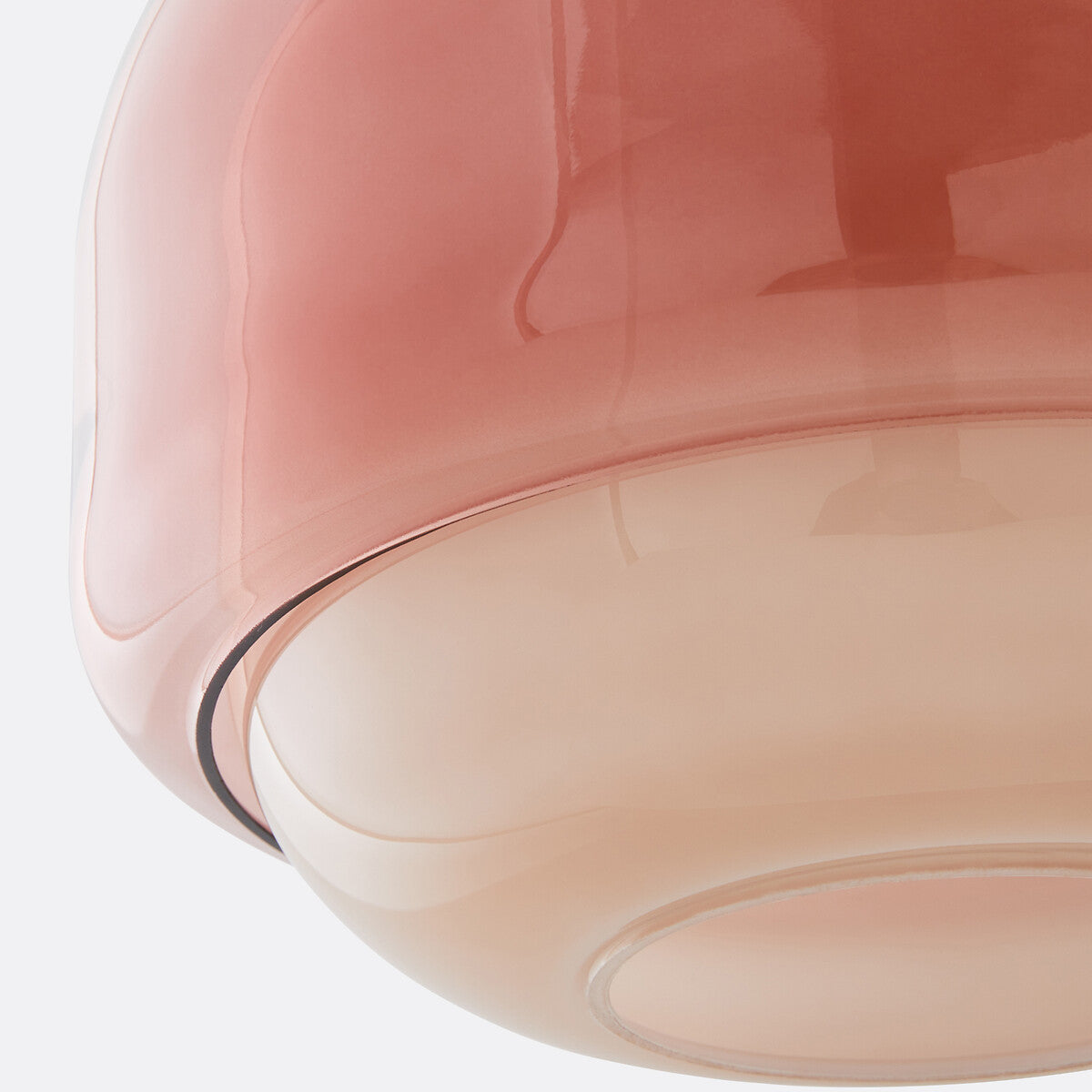 Orbit Modern Mushroom Pendant Light Colored Glass