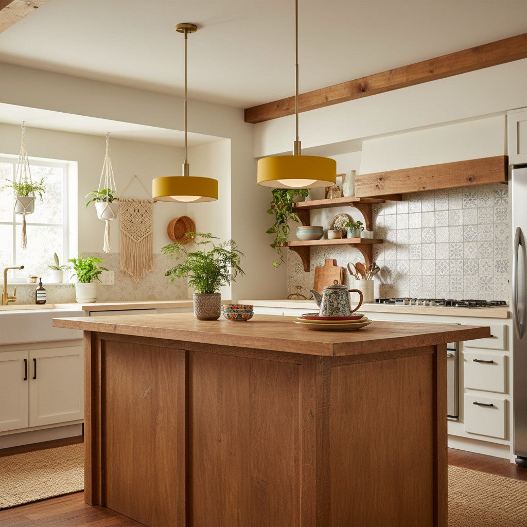Kiln Single Pendant Lights for Kitchen Porcelain