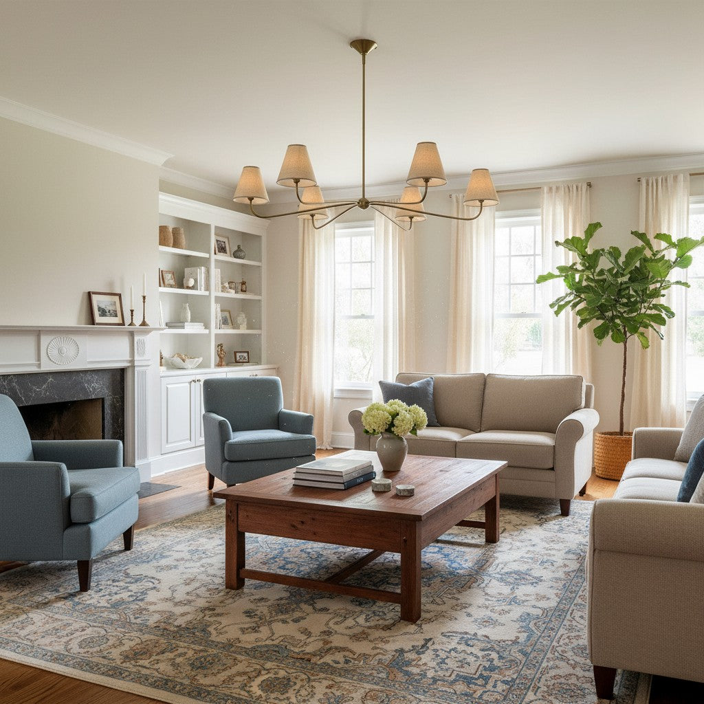 Fibura Pleated Shade Chandelier for Traditional Dining Room