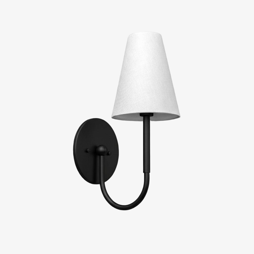 Disc Traditional Linen Wall Sconce Bedrooms