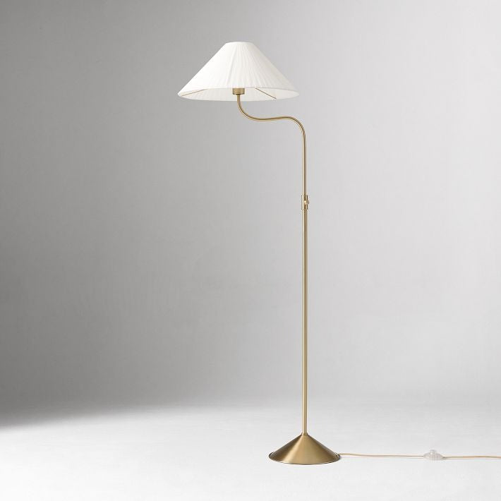 Lithe Linen Shade Floor Lamp Contemporary Living Rooms