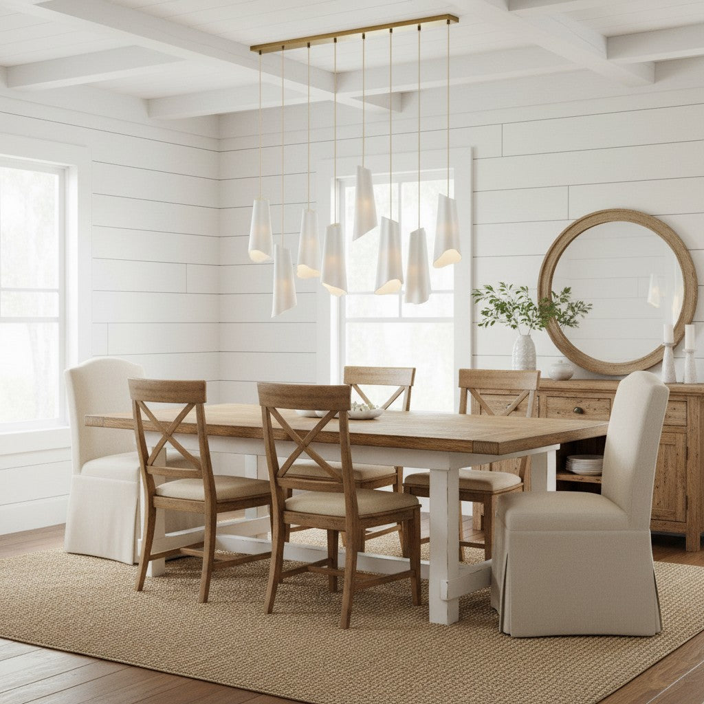 Slant Ceramic Multi-Light Pendant Light