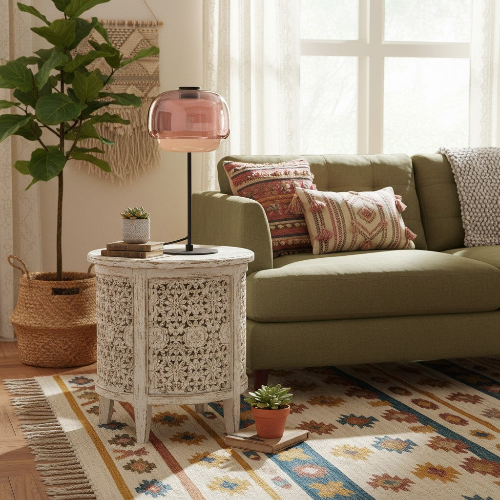 Orbit  Glass Table Lamp For Living Room