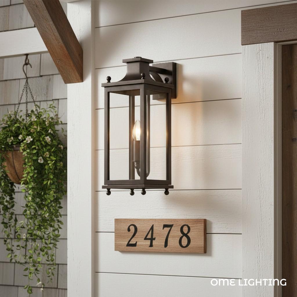 Guard  Wall Lamp  Brass Glass Outdoor