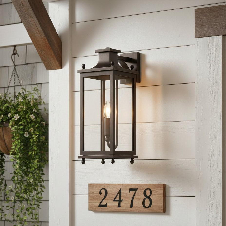 Guard  Wall Lamp  Brass Glass Outdoor