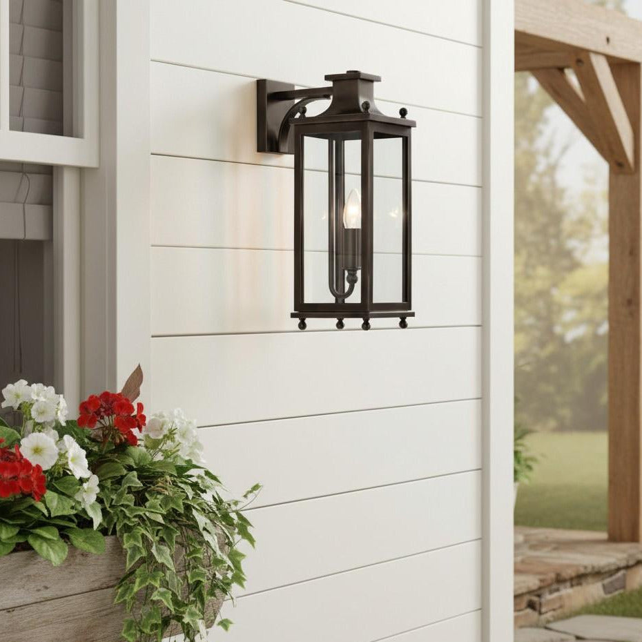 Guard  Wall Lamp  Brass Glass Outdoor