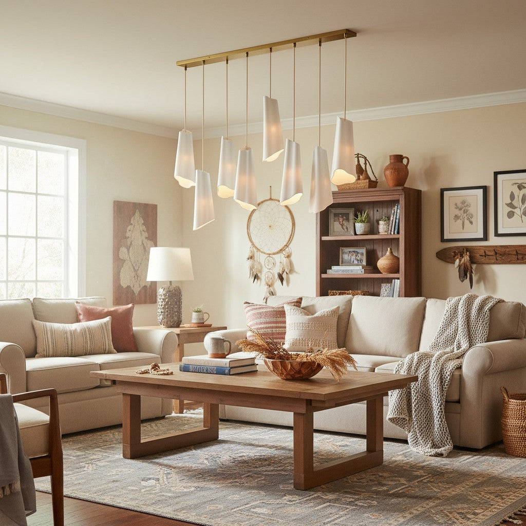 Slant Ceramic Multi-Light Pendant Light