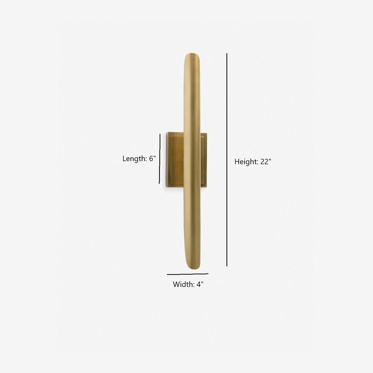 Simon Brass Minimalist 2-Light Wall Sconce