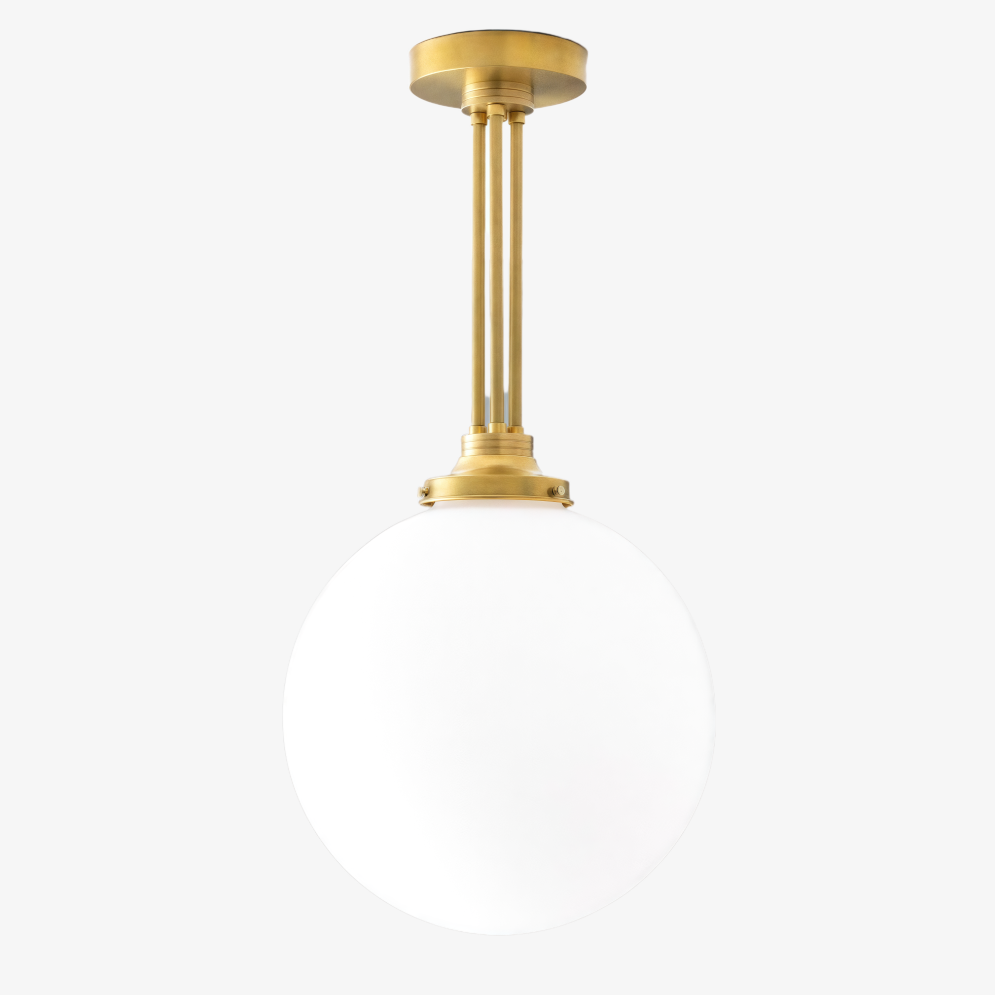 Pearl Brass Globe Pendant Light Living Room