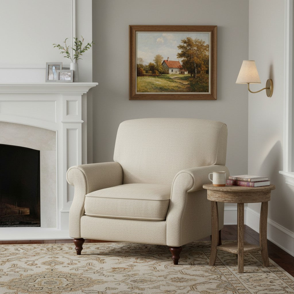 Lithe Wall Light with Linen Fabric Shade Hallway