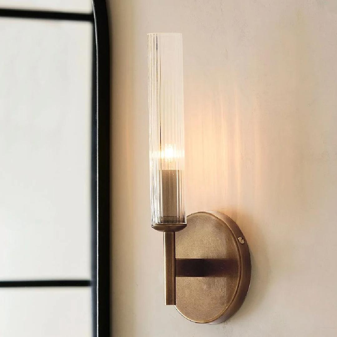 Haze 1 Head Glass Wall Sconce