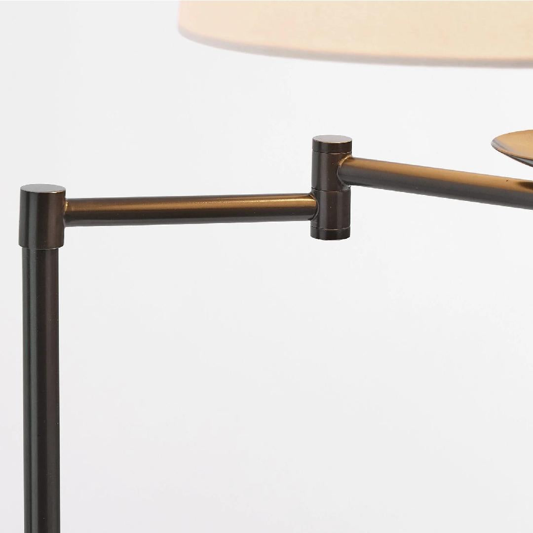 Lodge Brass Linen Floor Lamp