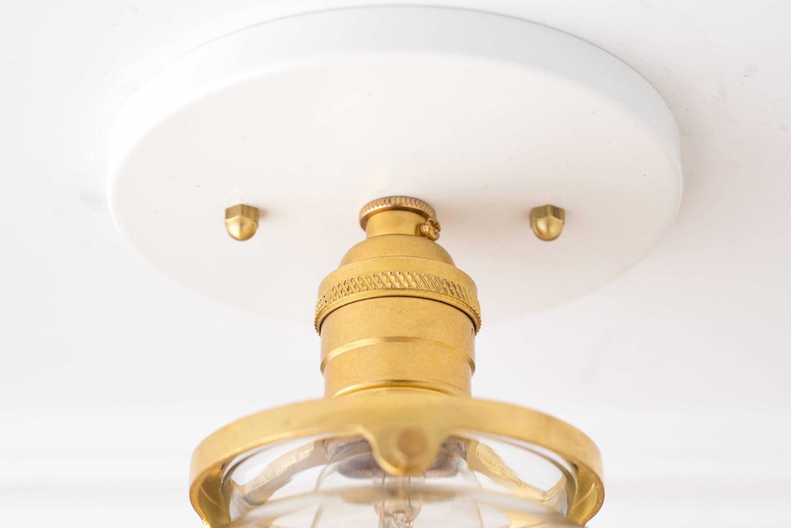Pearl  Clear Glass Retro Globe Ceiling Light Bedroom