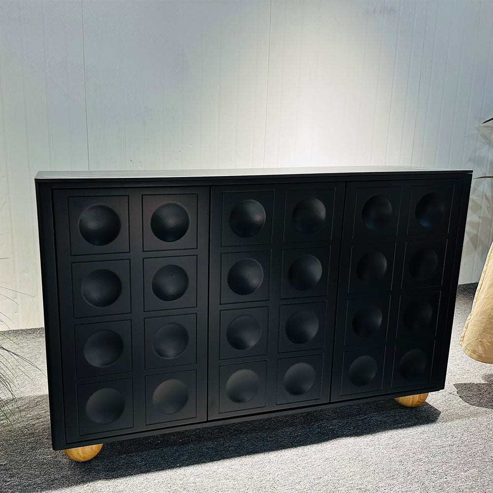 Blair Black Furniture Living Room Cabinet - Stylish Chest of Drawers for Storage