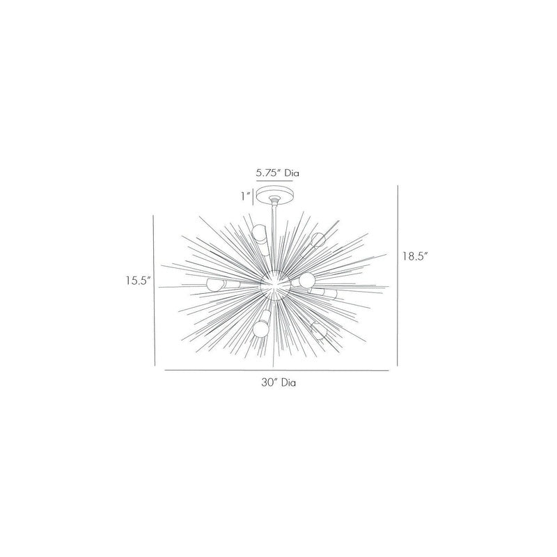 Faye Brass Starburst Chandelier