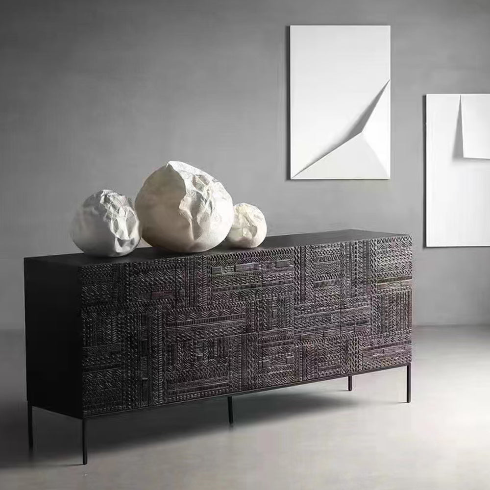 Ruby Cabinet with Storage - Modern Sideboard & Black Entryway Cabinet for Elegant Spaces
