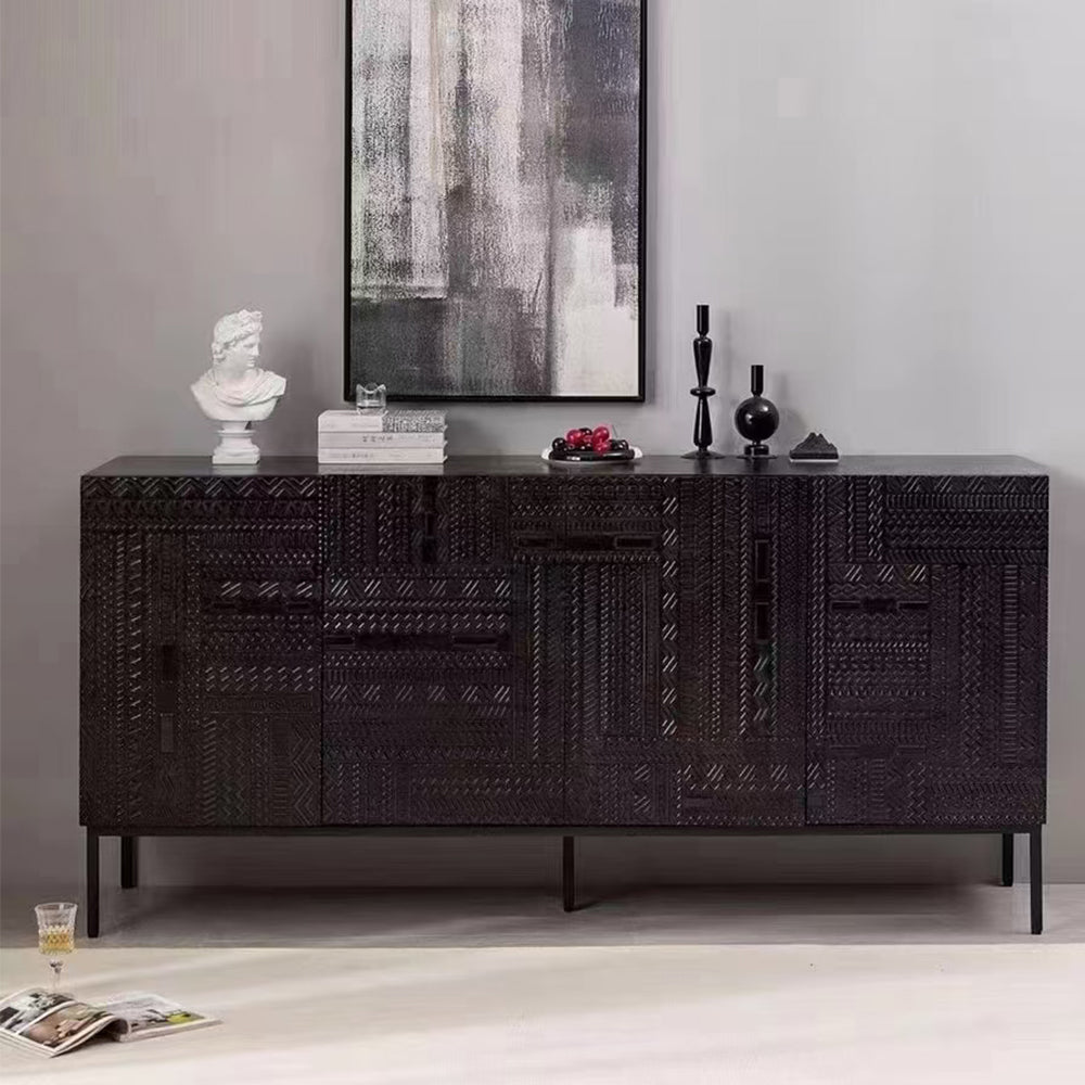 Ruby Cabinet with Storage - Modern Sideboard & Black Entryway Cabinet for Elegant Spaces