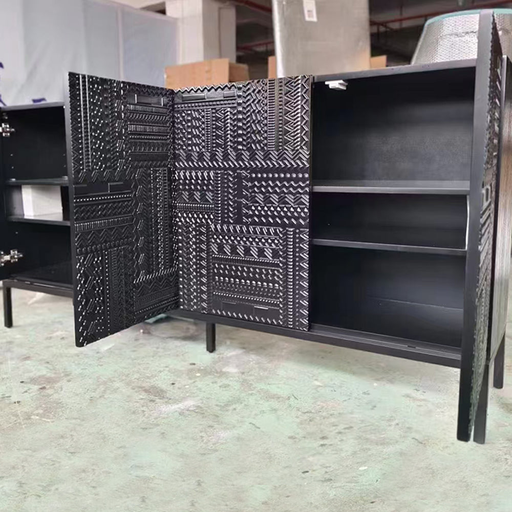 Ruby Cabinet with Storage - Modern Sideboard & Black Entryway Cabinet for Elegant Spaces