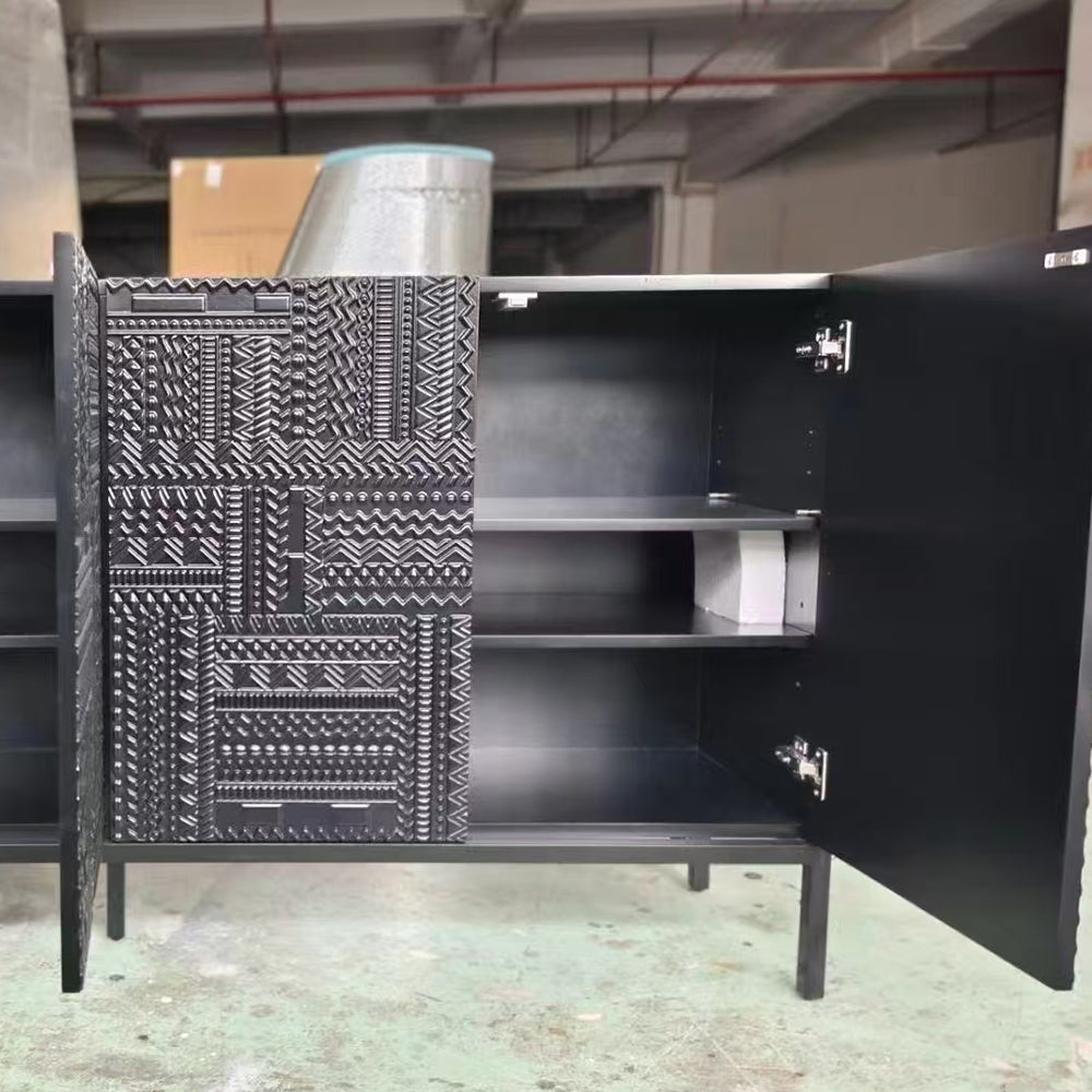 Ruby Cabinet with Storage - Modern Sideboard & Black Entryway Cabinet for Elegant Spaces