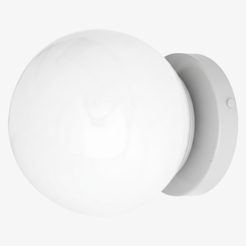 Pearl Glass Globe Wall Sconce Modern Minimalist Light